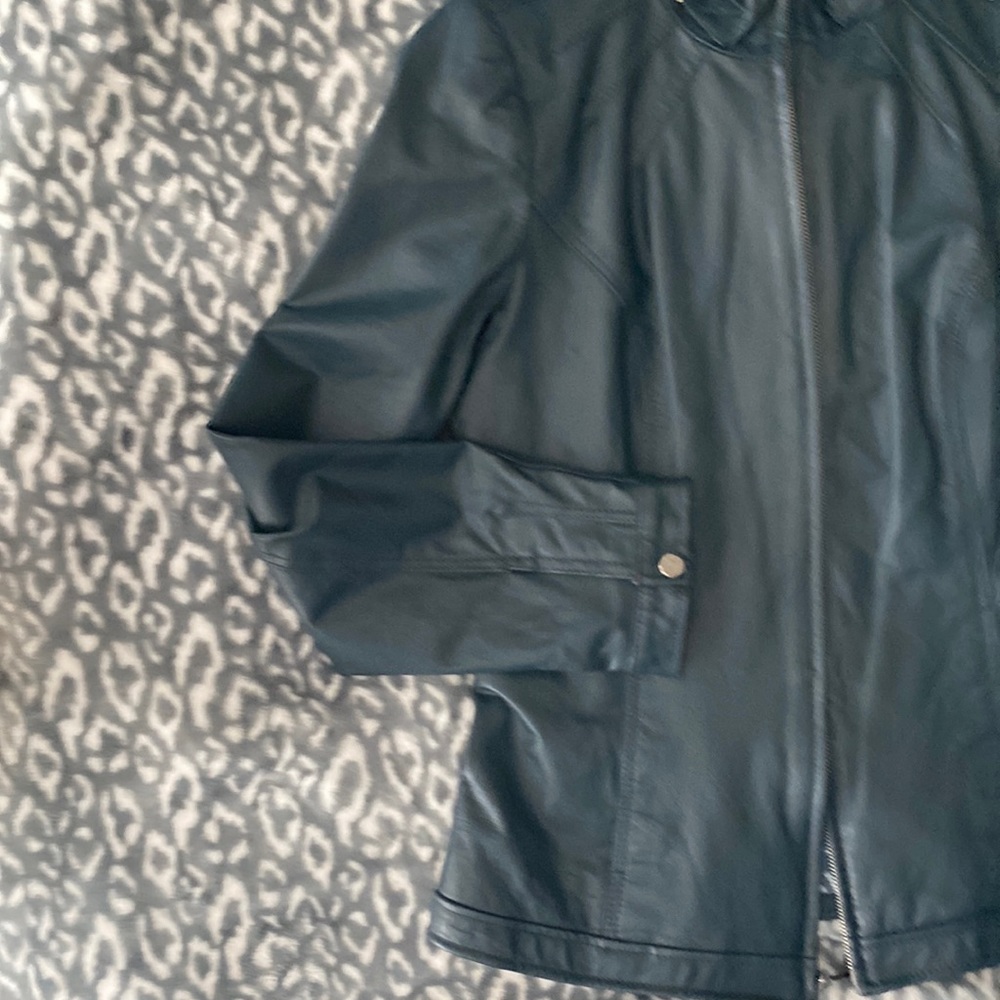 Bradley Bayou Teal Leather Jacket - Picture 4 of 9